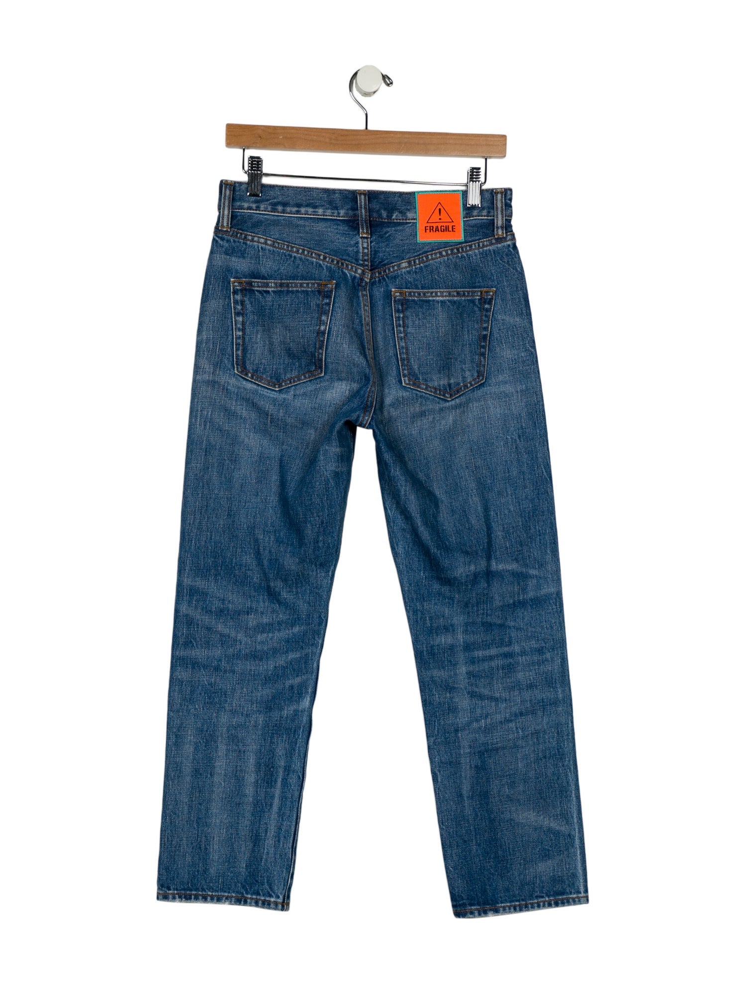 Tory Burch Mid-Rise Straight Leg Jeans